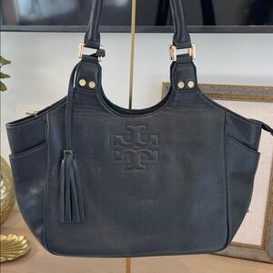 Tory Burch Black Leather Shoulder Bag